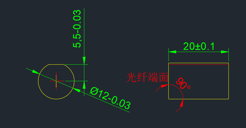  1550nm 单模环形器32芯接头是示意图