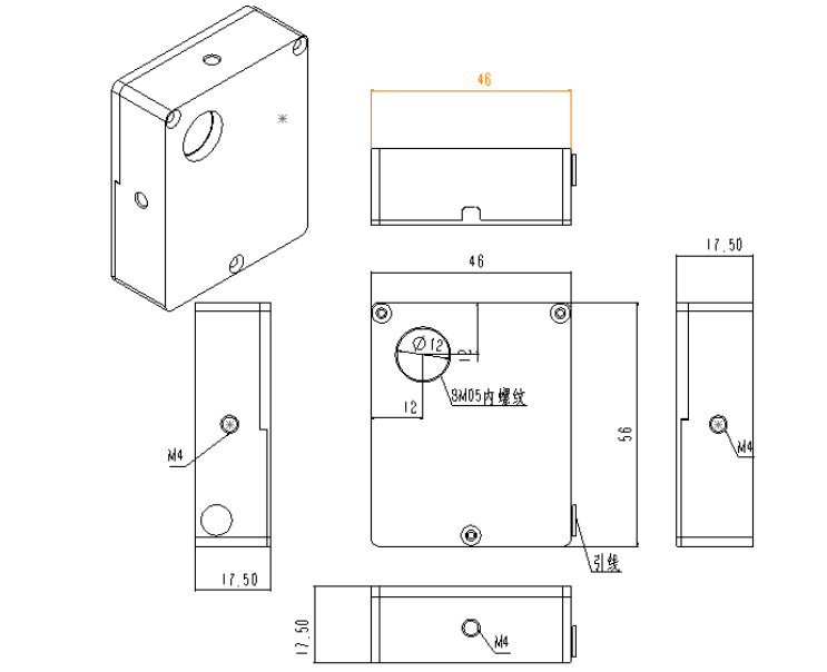 超快电动激光快门12mn快门尺寸图