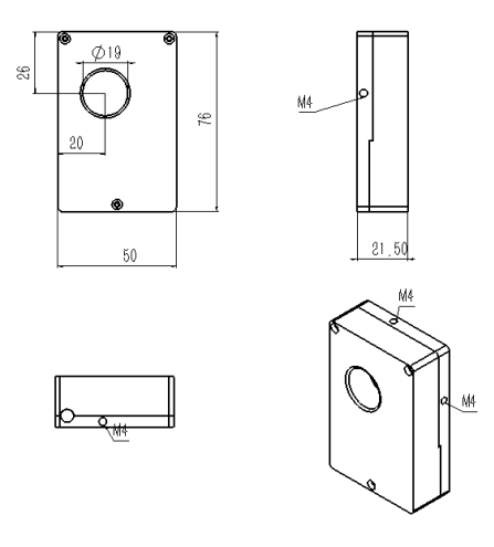 超快电动激光快门19mn快门尺寸图