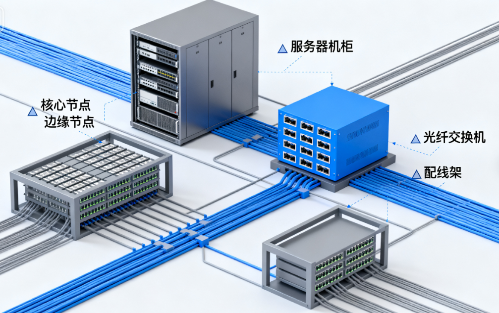 金融数据中心光纤布线示意图