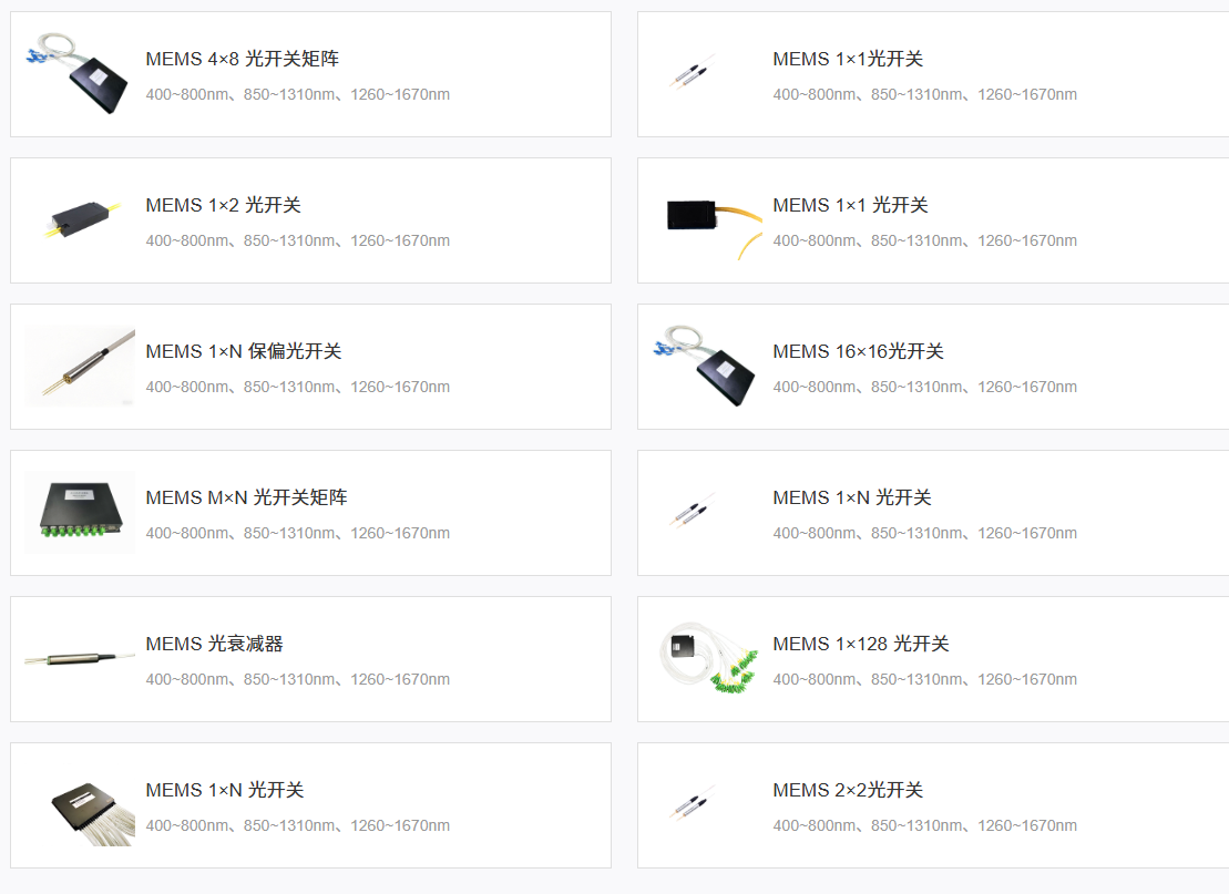 科毅光通信MEMS光开关产品图