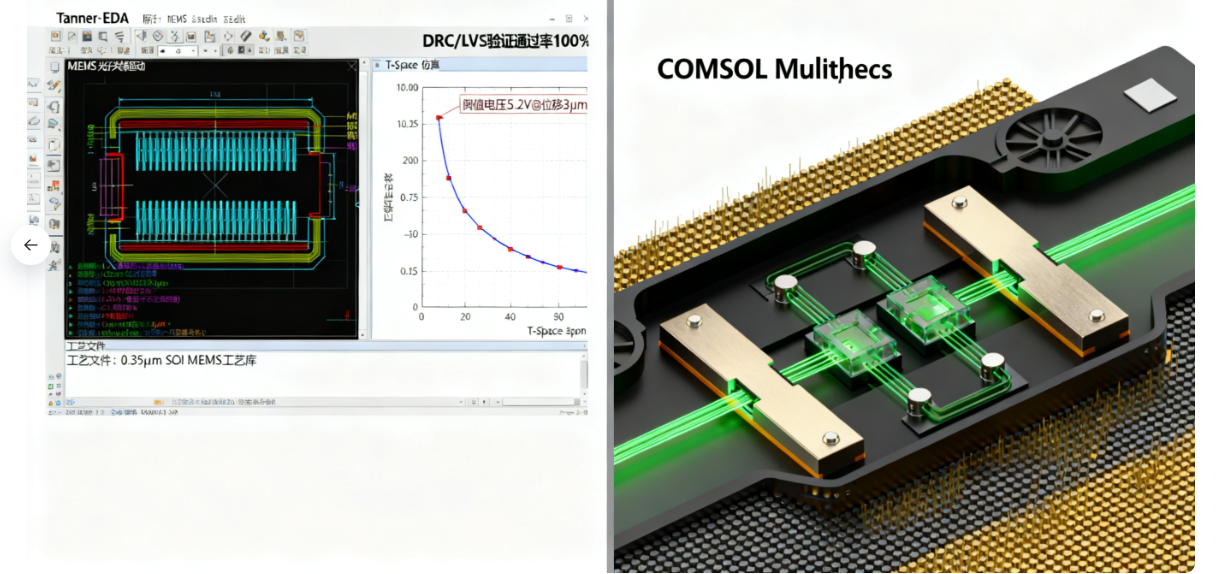 MEMS光开关仿真工具TannerEDACOMSOLMultiphysics多物理场耦合