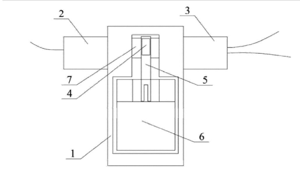 1×2机械式T型保偏光开关整体结构示意图 - 广西科毅光通信