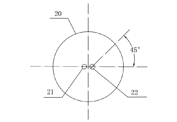 一种反射式保偏光隔离器中光纤毛细管的端面示意图 - 广西科毅光通信