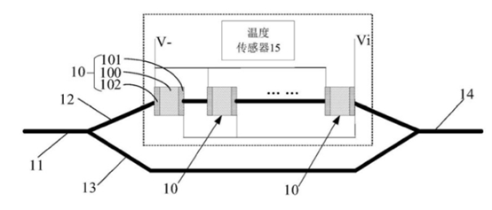 带温度传感器的多回路光衰减器示意图