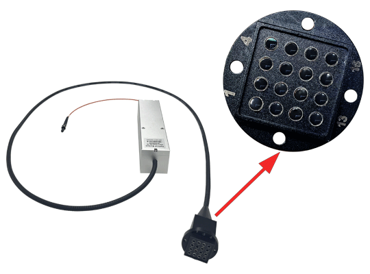 1×16多模光开关阵列输出示意图 - 广西科毅光通信