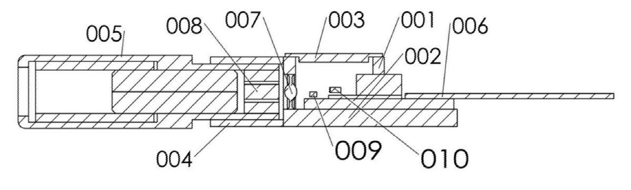 小体积光发射组件的截面图 - 科毅光通信
