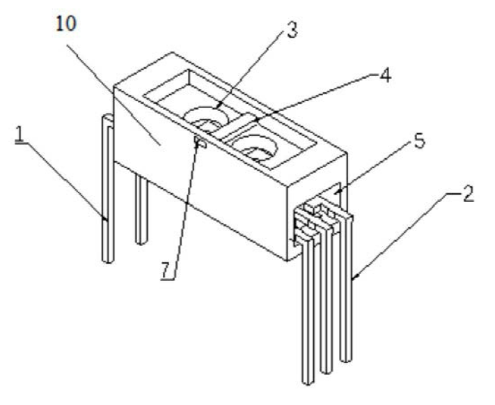 反射式光电开关主体示意图 - 广西科毅光通信