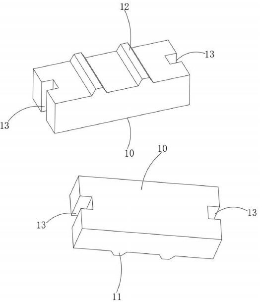 两个压块分离示意图-广西科毅光通信